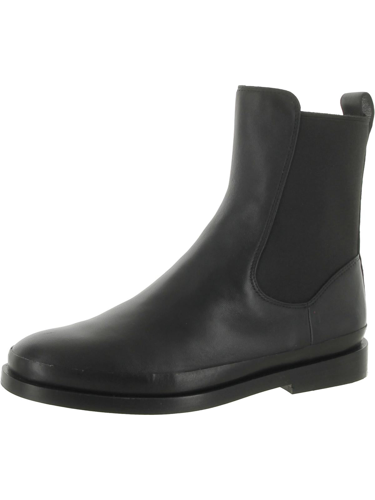 

Женские кожаные ботинки челси Cecyl без застежки Vince, цвет Black Leather