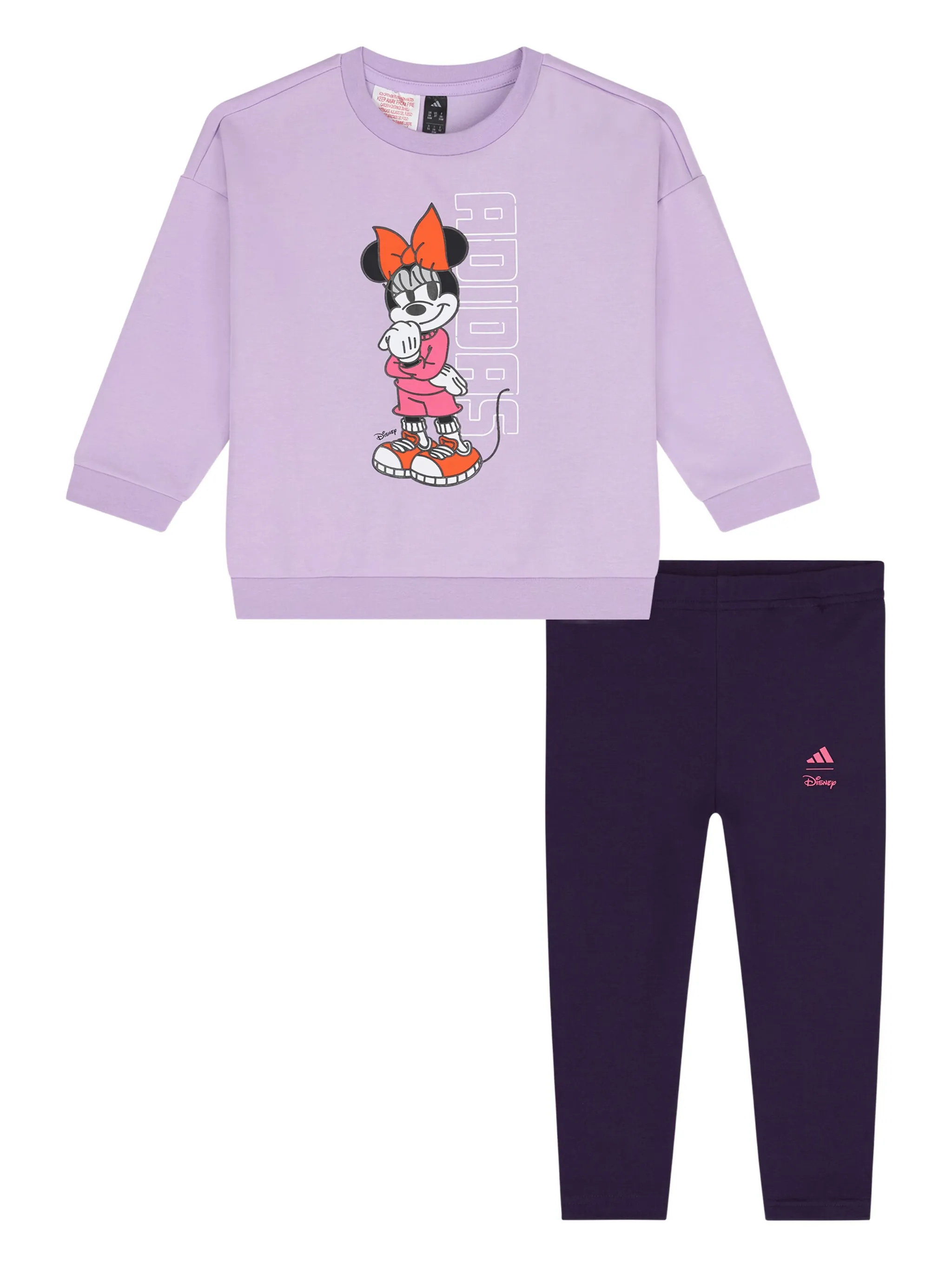 

Спортивный костюм Minnie Mouse из коллаборации с Disney Adidas Kids, фиолетовый