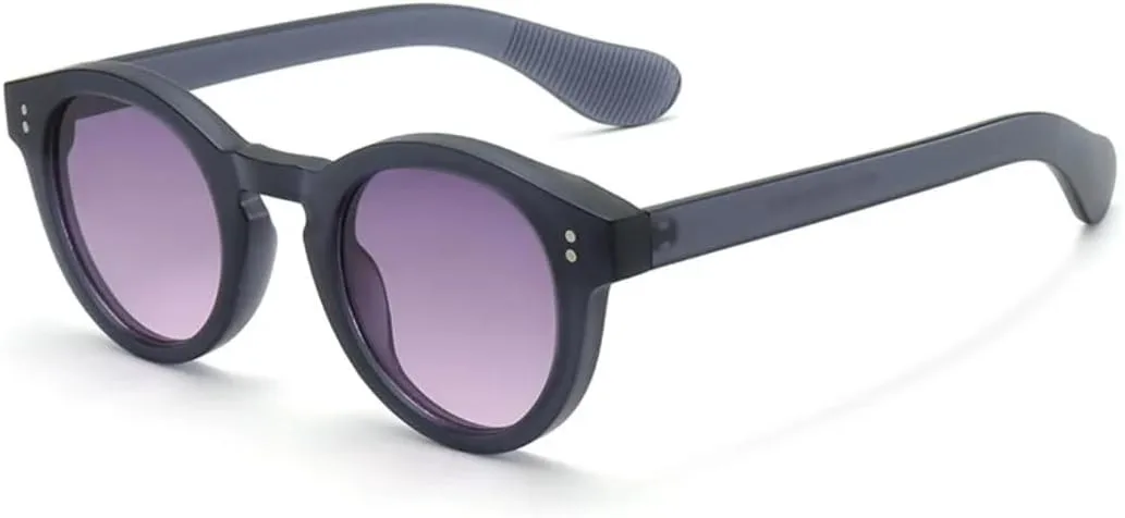 

Ретро-модные круглые солнцезащитные очки для женщин и мужчин, классические, с защитой от УФ-излучения UV400, для активного отдыха VFDHN, Gray Gray Purple