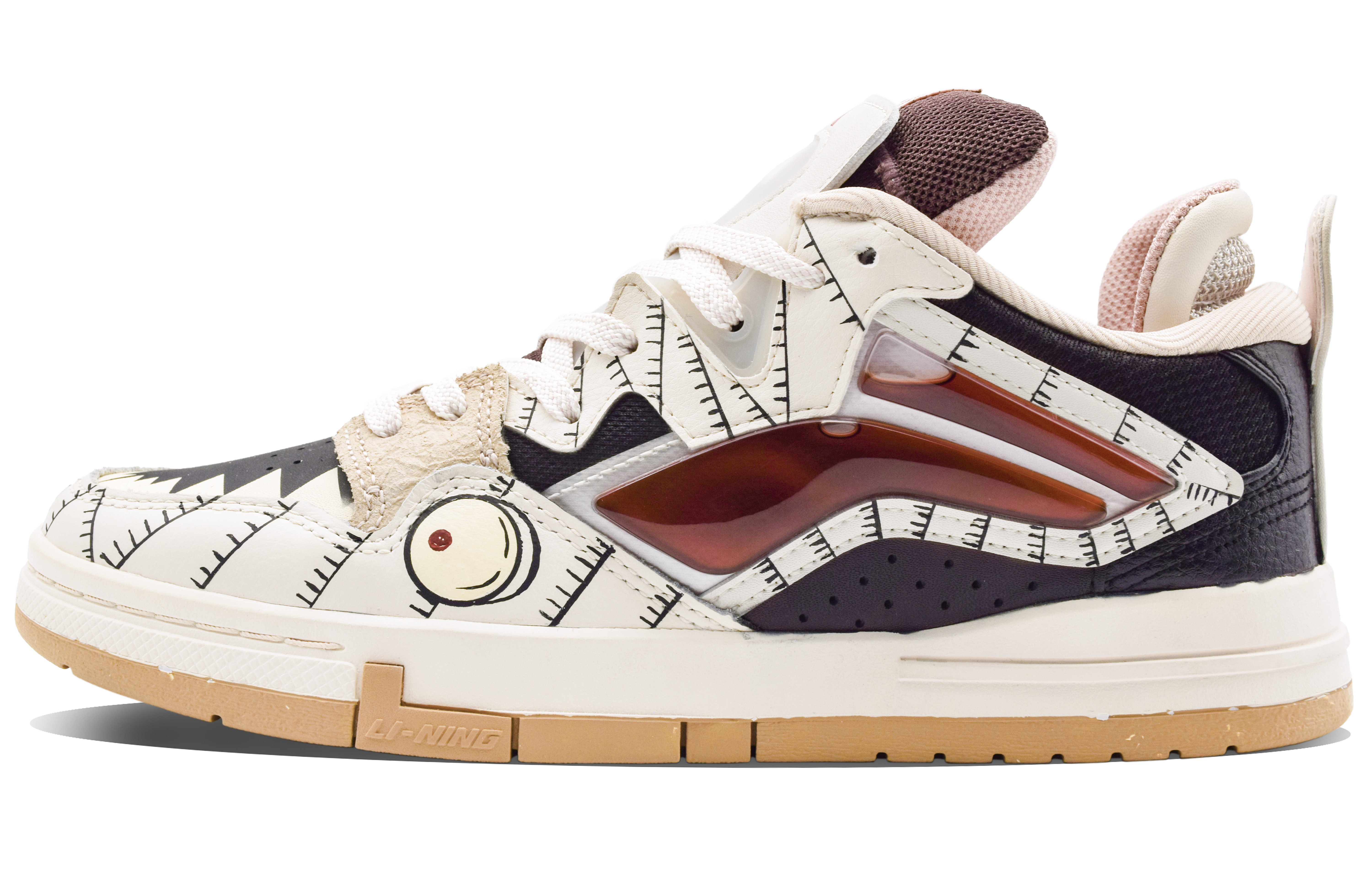

Кроссовки LINING Wave Skateboarding Shoes Men Low-top Beige/black, цвет Off White, Белый, Кроссовки LINING Wave Skateboarding Shoes Men Low-top Beige/black, цвет Off White