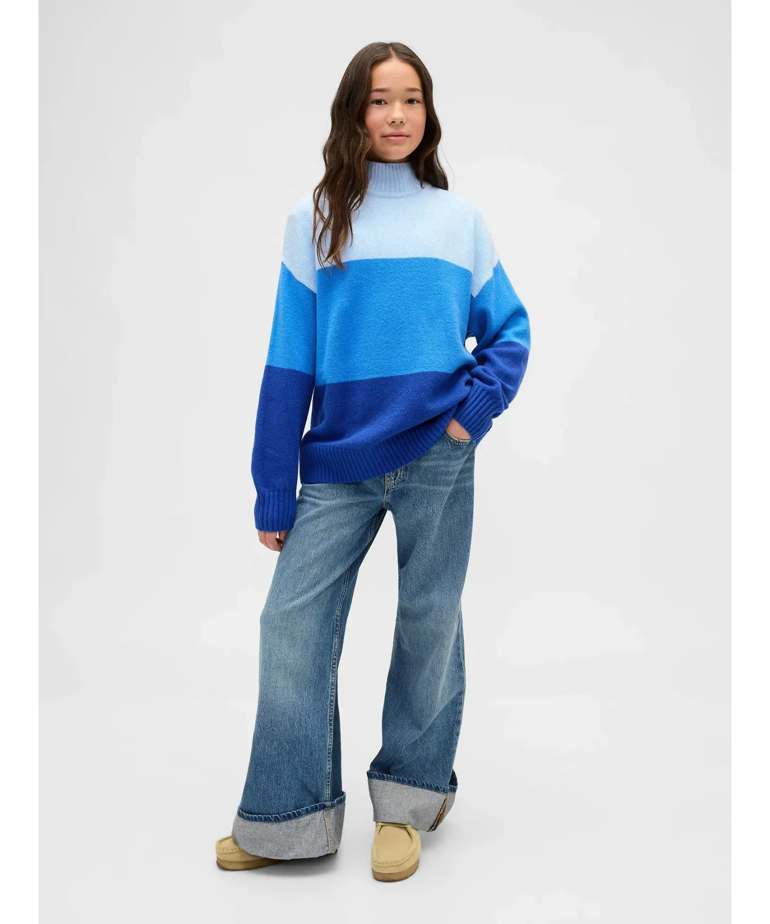 Детский полосатый свитер-туника CashSoft из кашемира Cashmere Touch — фото 3