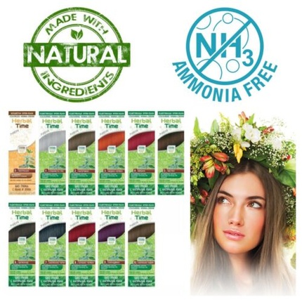 

Herbal Time Henna Hair Dye Cream Colorant Natural Organic Red Kräuterzeit