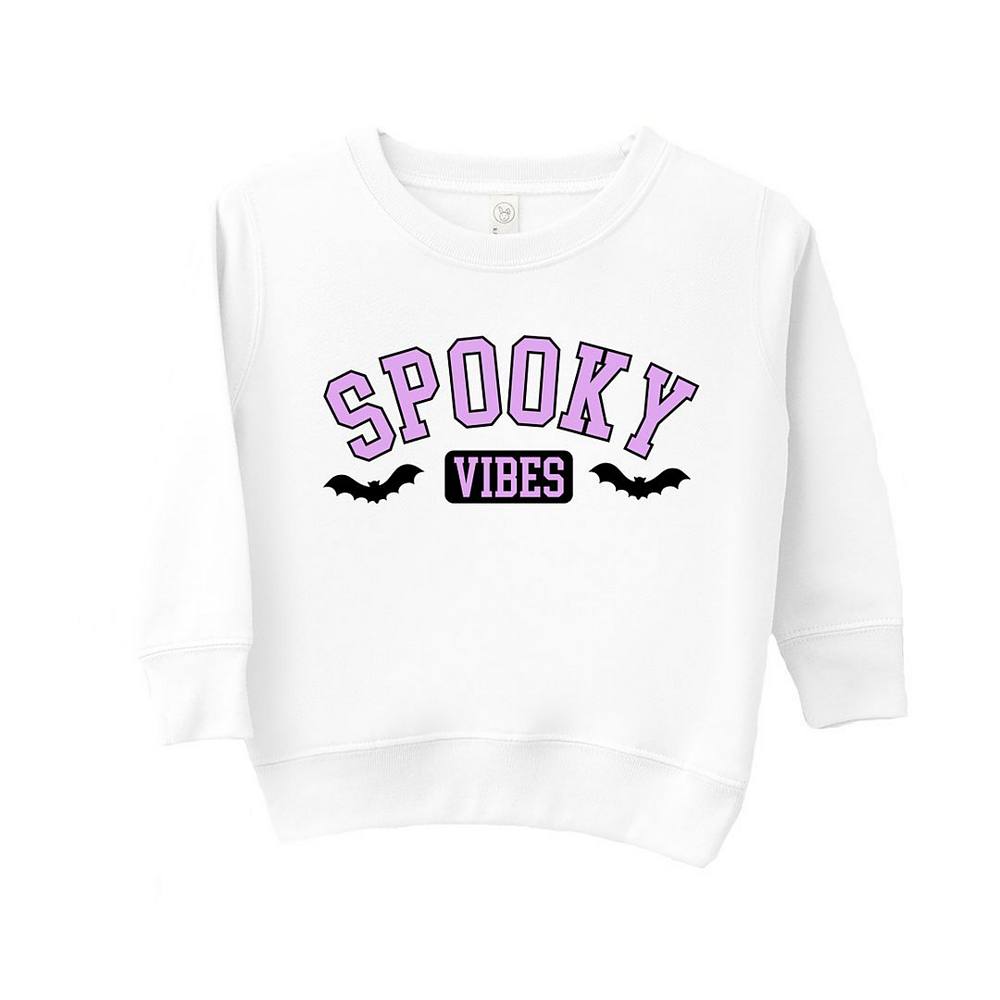 

Толстовка с рисунком Spooky Vibes Bats для малышей The Juniper Shop, белый