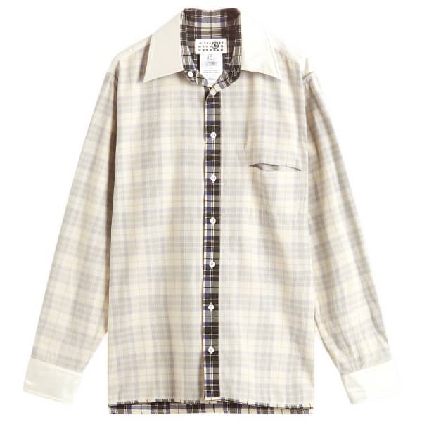 

Двусторонняя рубашка в клетку Mm6 Maison Margiela, черный