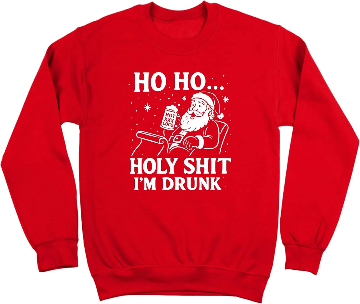 

Свитшот Donkey Tees HO HO Holy Sh Im Drunk — веселый рождественский юмор