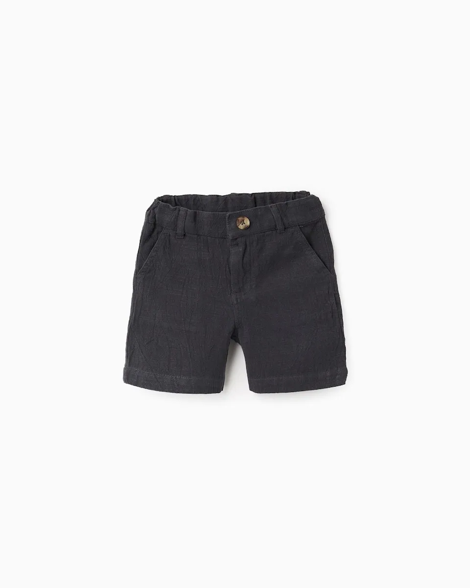 

Детские бермуды 100% хлопок с регулируемой талией Zippy, темно-серый