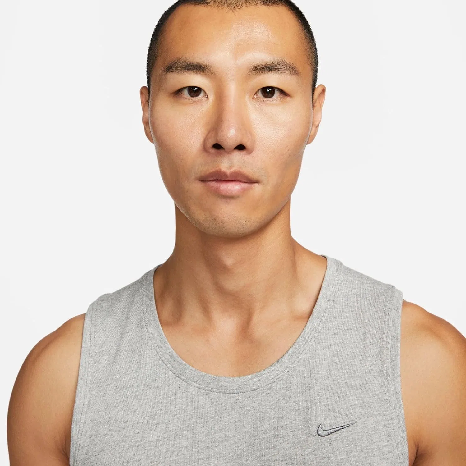 Мужской топ Nike Dri-FIT Primary Tank, Dark Grey Heather/Heather/Smoke Grey — фото 4