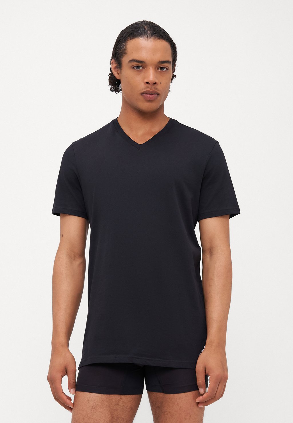 Нижняя футболка V NECK 3 PACK Adidas Sportswear, черный — фото 4
