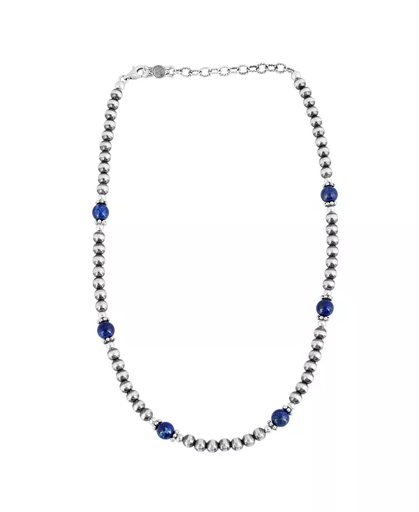 

Ожерелье из стерлингового серебра с лазуритом, 17–20 дюймов American West Jewelry, lapis
