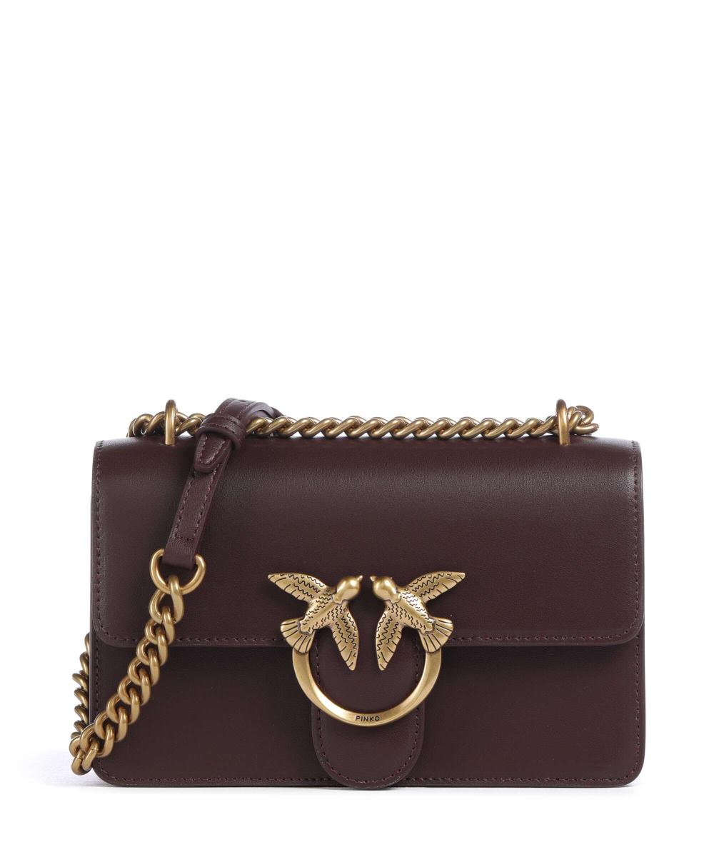 

Мини-Сумка Love one из мелкозернистой коровьей кожи Pinko, фиолетовый