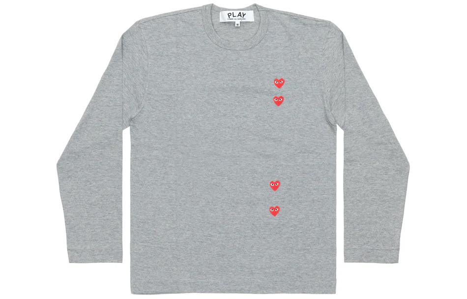 

CDG Play Футболка унисекс сезона весна-лето 2024 серого цвета SS24, Серый, CDG Play Футболка унисекс сезона весна-лето 2024 серого цвета SS24