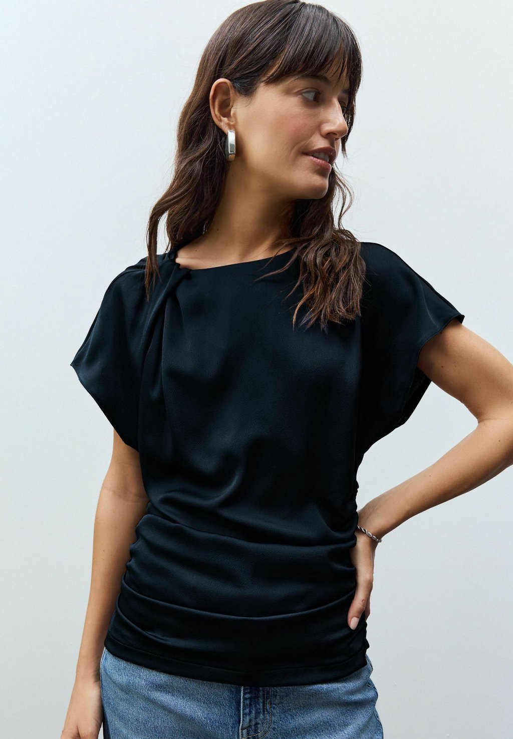 

Блуза T-shirt con stampa Next, синий