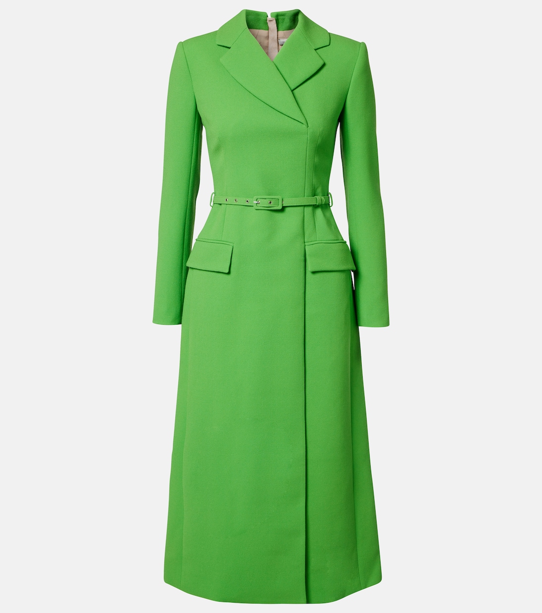 

Платье миди Kalonice из шерстяного крепа Emilia Wickstead, Fresh Green