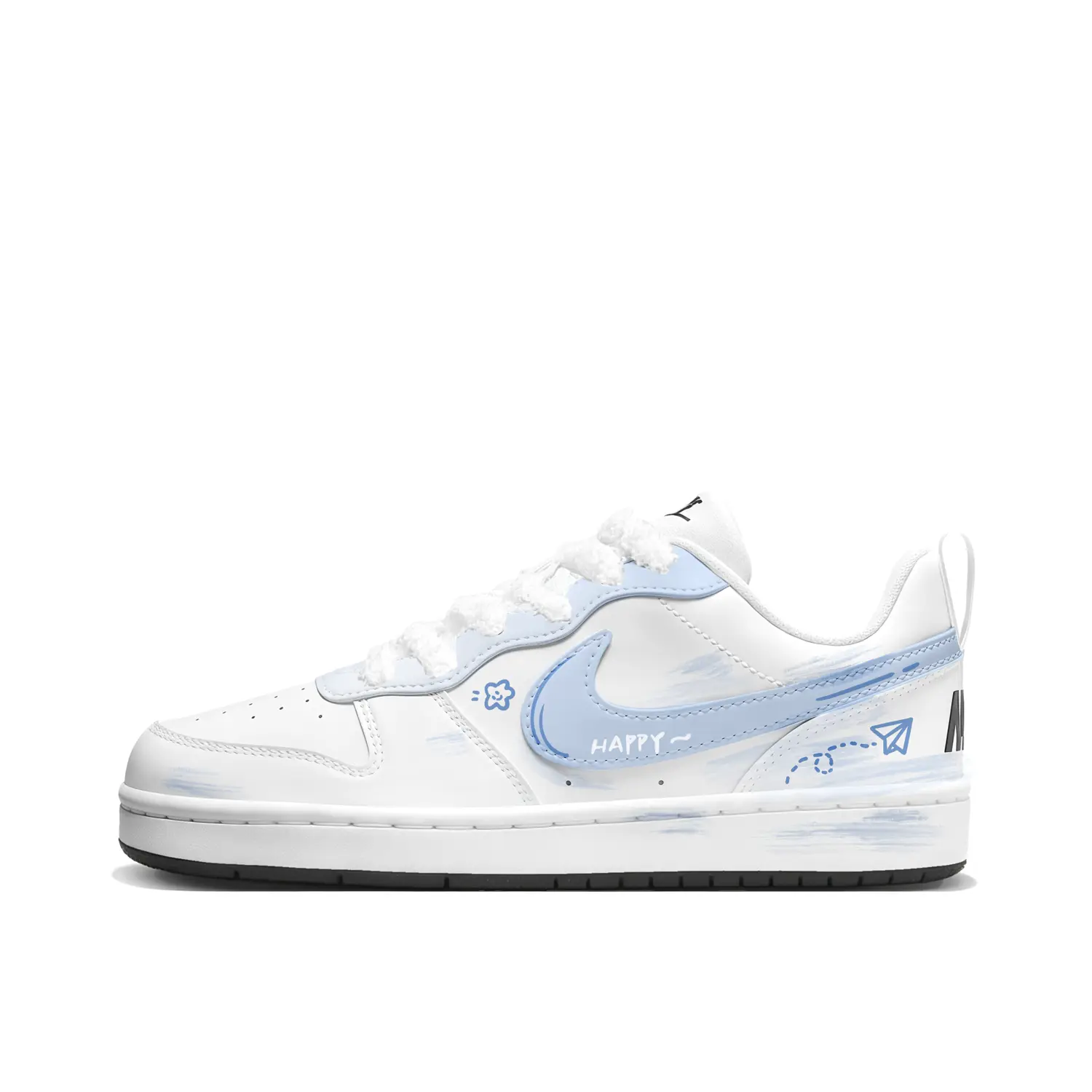 

Детские скейтерские кроссовки Court Borough для младших школьников Nike, синий/белый