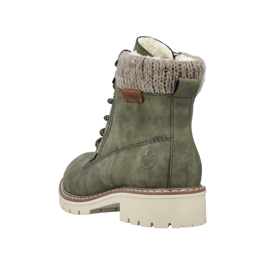 Ботинки женские Rieker Lace-Up Ankle Boots на шнуровке, зеленый — фото 3