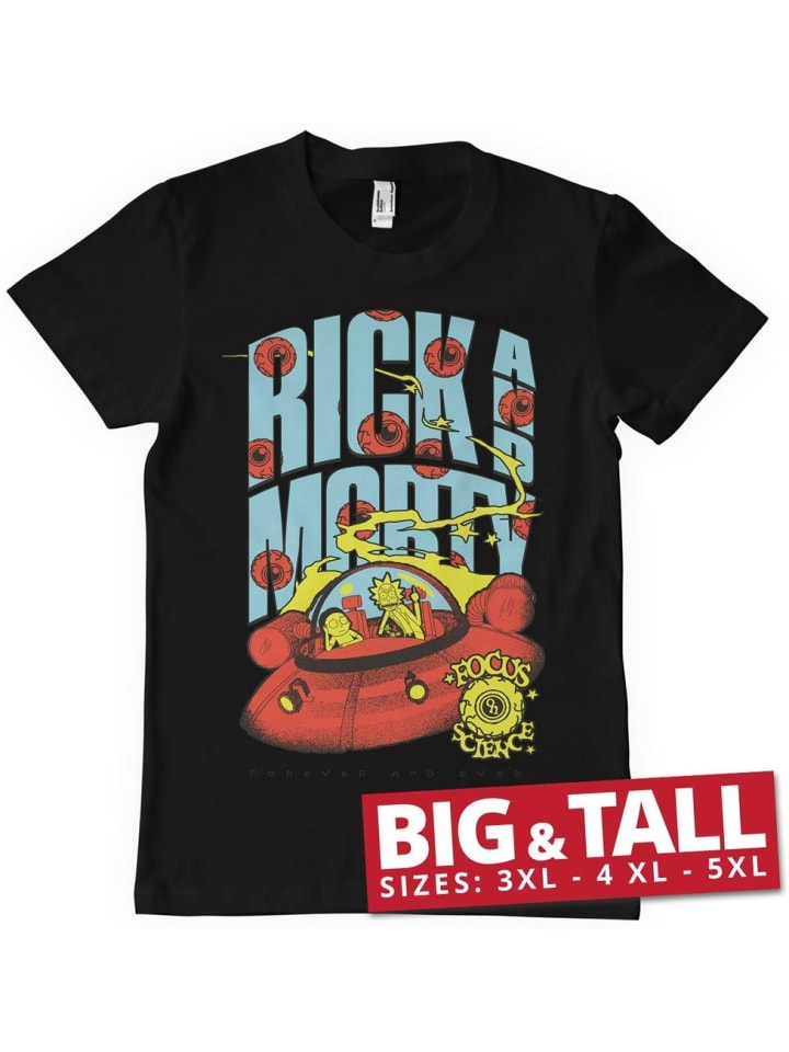 

Футболка Focus On Science Big & Tall T-Shirt Rick and Morty, черный