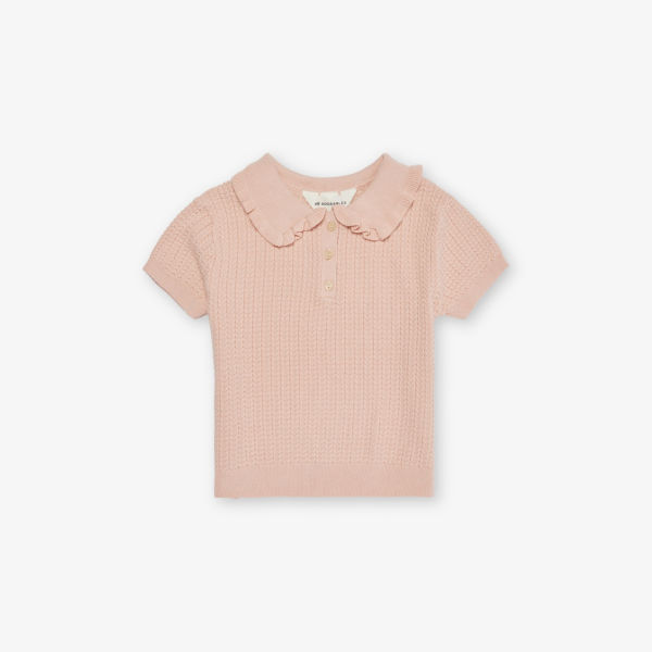 

Хлопковая поло с коротким рукавом и рельефным узором 2-10 лет H&M Adorables, оранжевый