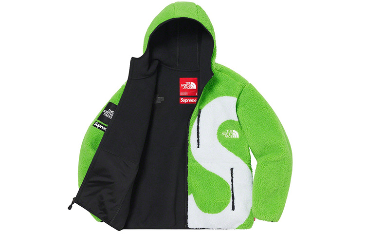 The North Face X FW20 бархатная куртка унисекс Supreme, зеленый — фото 3