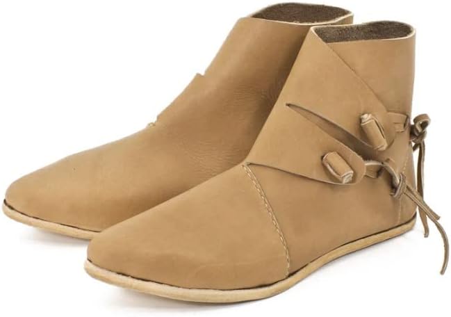 

Средневековые кожаные ботинки, кожаные, коричневые, на щиколотку Generic