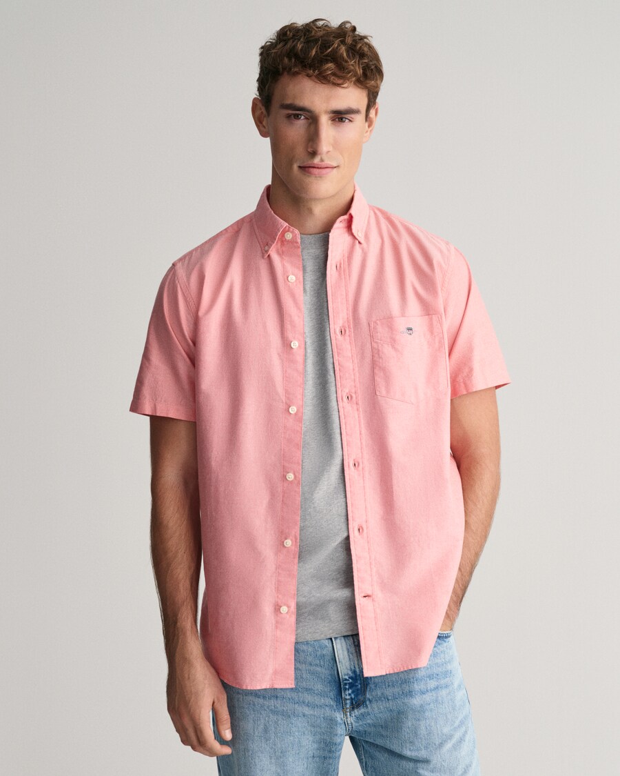 

Повседневная рубашка GANT Regular fit Button Up Shirt, розовый
