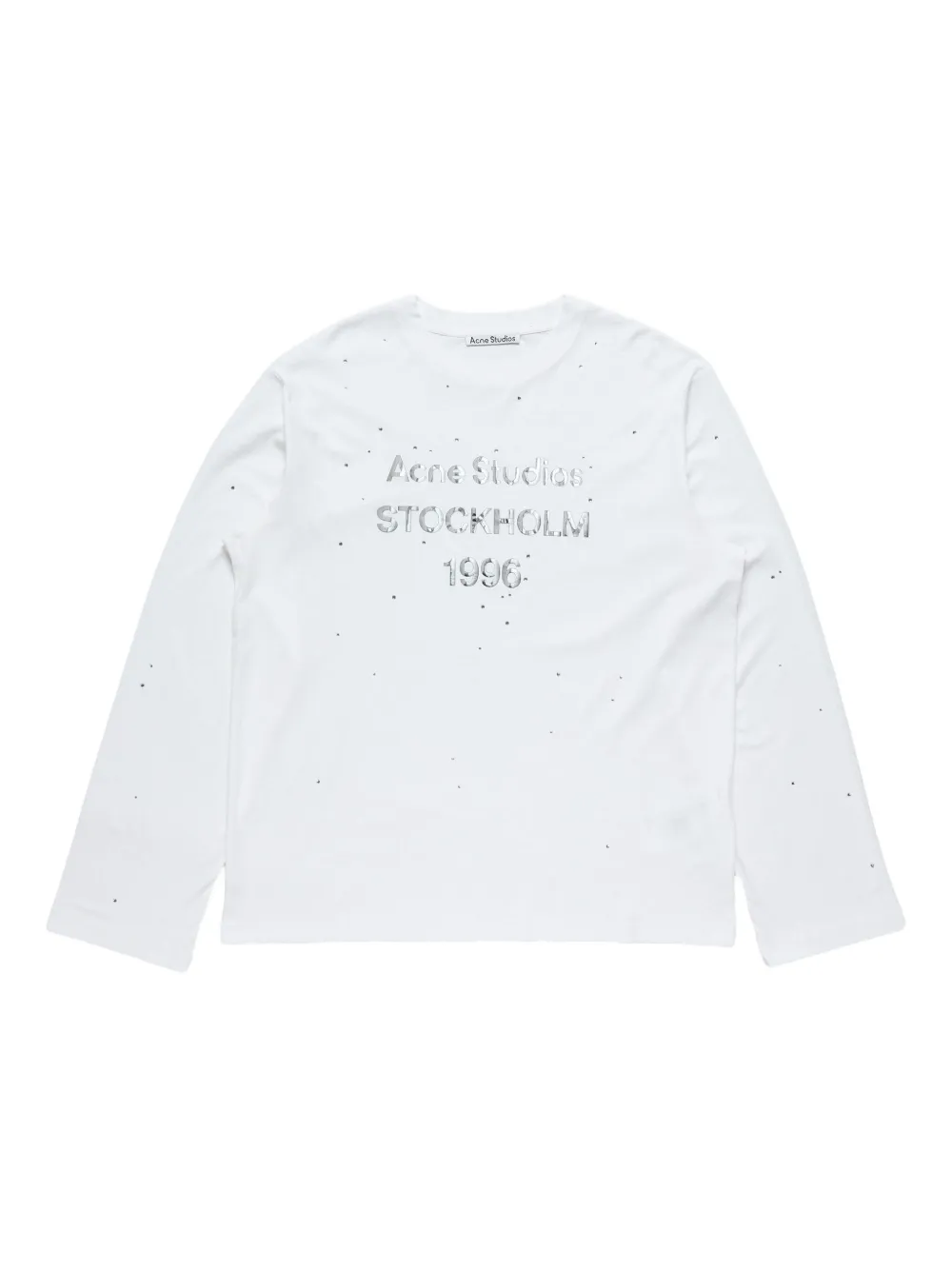 

Футболка с длинными рукавами и логотипом Acne Studios, белый