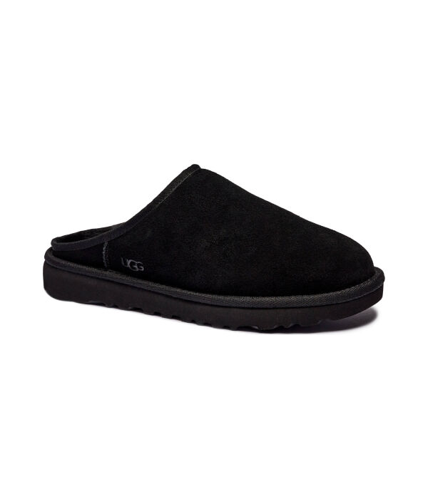 

Мюли женские Ugg кожаные с добавлением шерсти, черный
