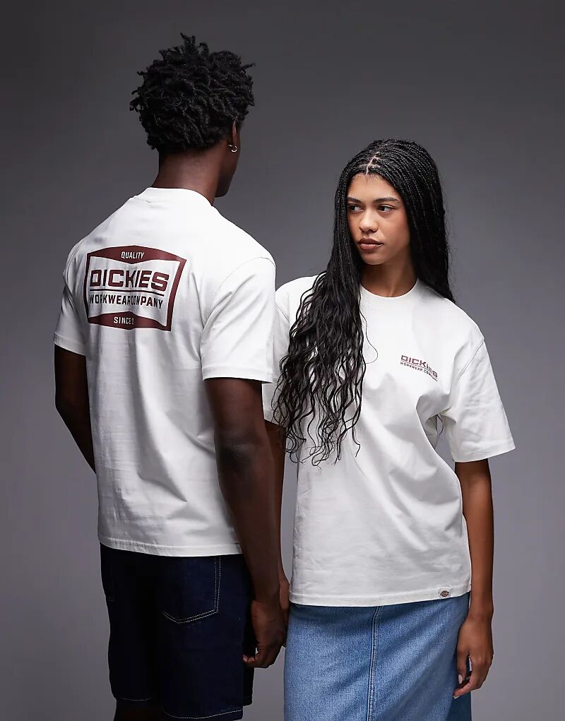 

Футболка Dickies Bolivar с большим принтом логотипа на спине, кремового цвета