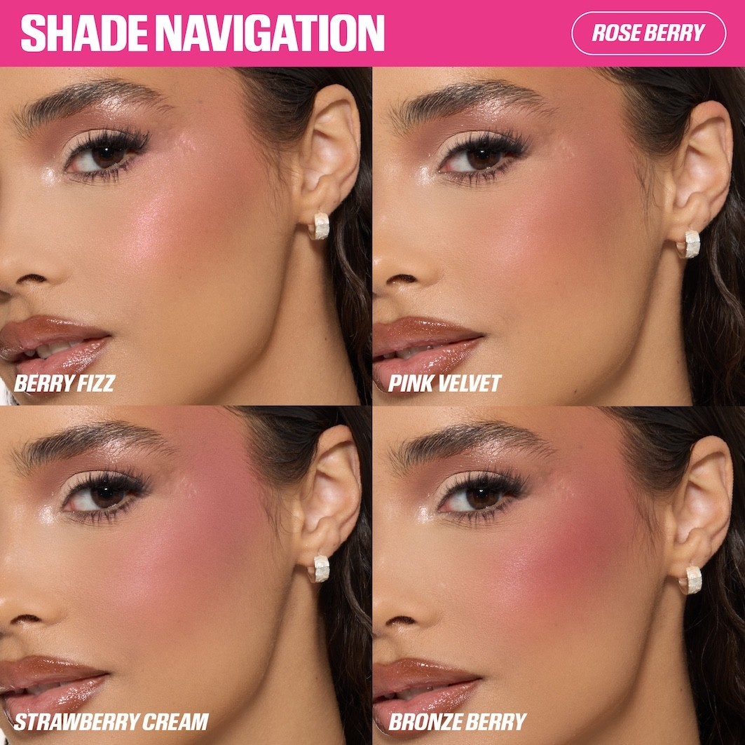 Палитра для макияжа лица Huda Beauty Filter Blurring Blushlighter, rose berry, 7.5 г — фото 3