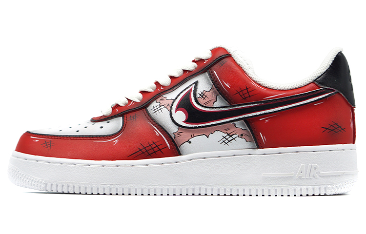

Кроссовки для скейтбординга Air Force 1 женские с низким верхом, черные/красные Nike, Черный, Кроссовки для скейтбординга Air Force 1 женские с низким верхом, черные/красные Nike