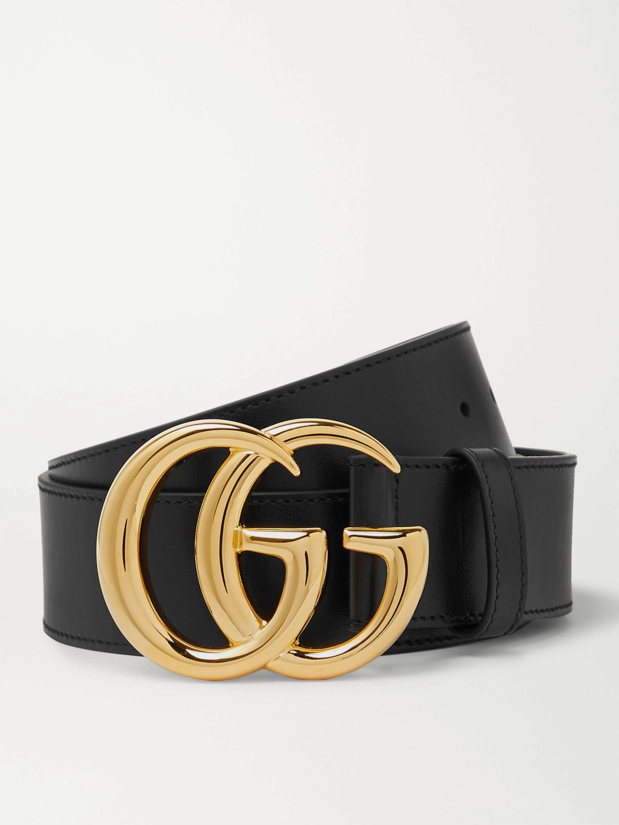 

Кожаный ремень Marmont шириной 4 см GUCCI, черный