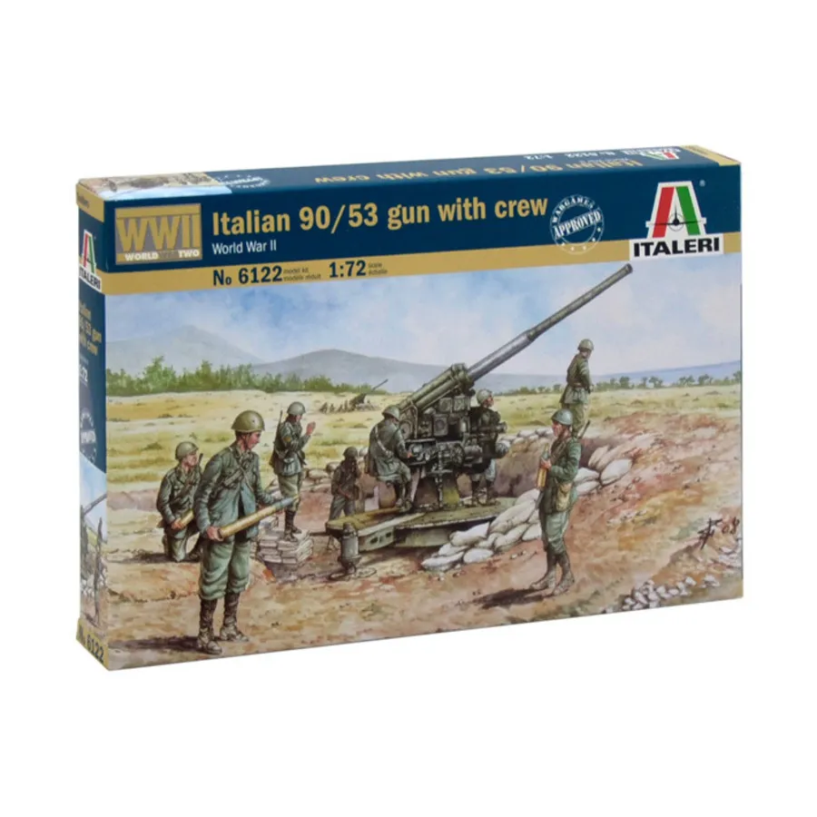 

Итальянская пушка 90/53 с расчетом, Soldiers - WWII (1:72) (Italeri)