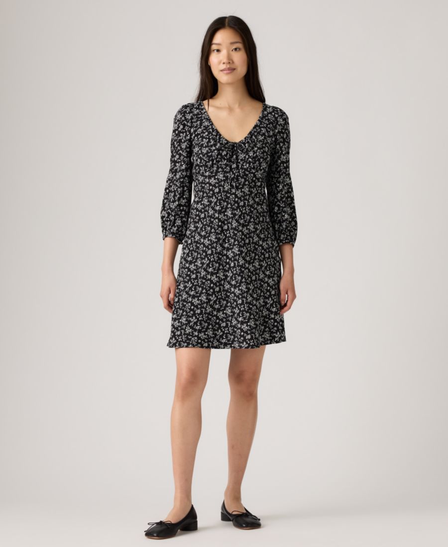 

Женское мини-платье Odette Holiday с V-образным вырезом Levi's, Curie Floral Anthracite Night