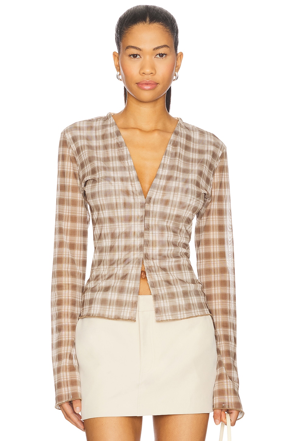 

Кардиган с длинным рукавом Jade Cropper, beige & brown snake print