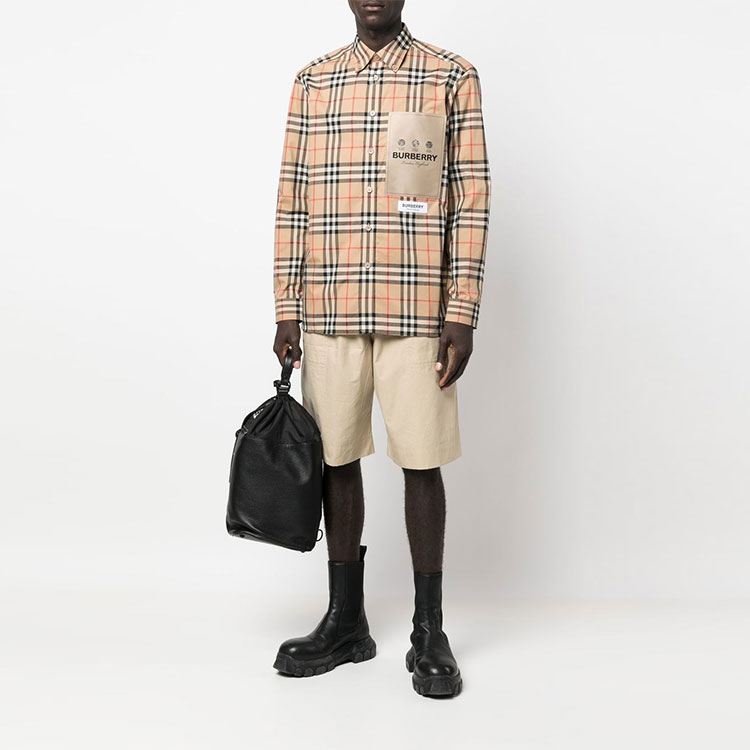 Рубашка мужская Burberry, Подарочный пакет, Хлопок — фото 3
