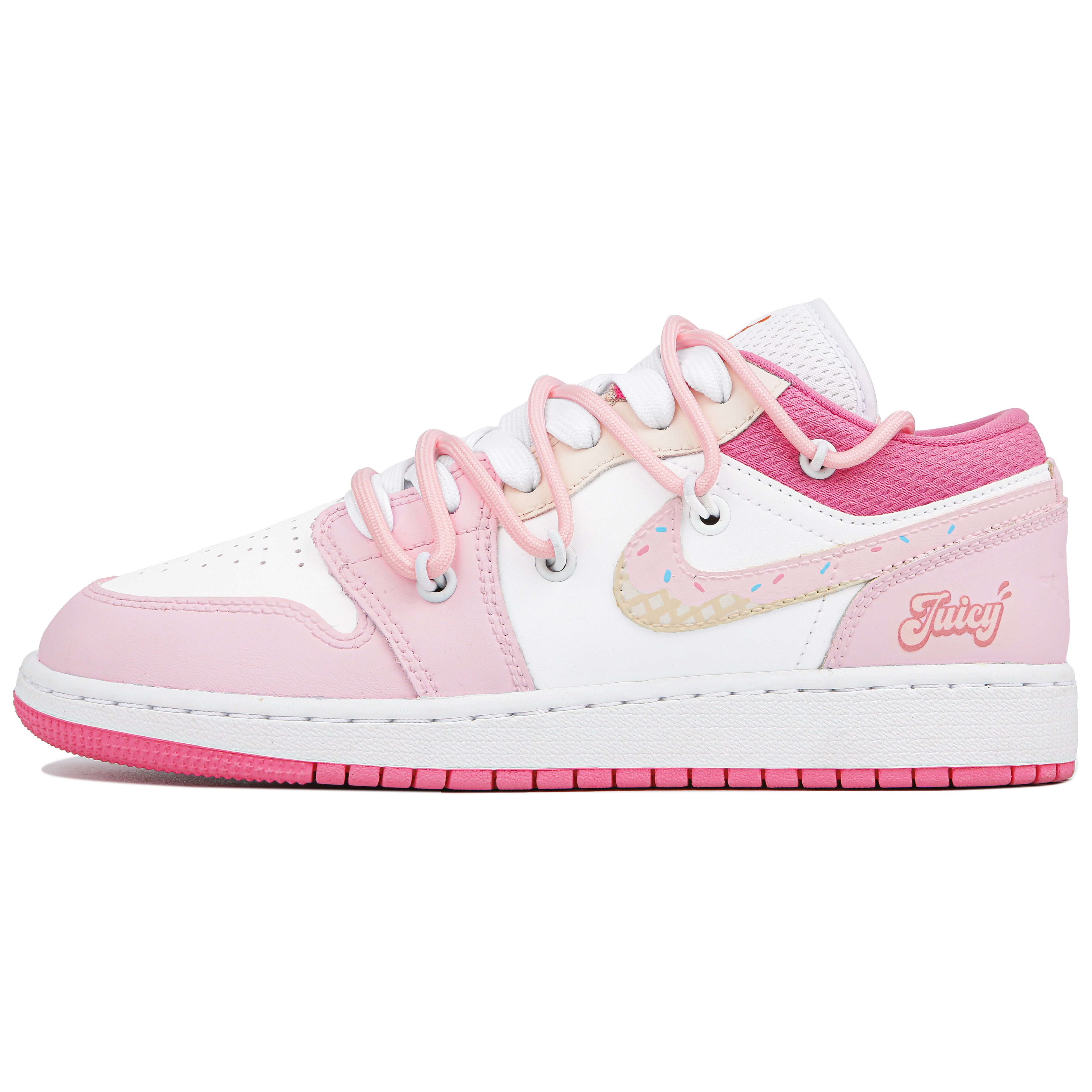 

Баскетбольные кроссовки Air 1 Vintage женские с низким верхом белый/розовый Jordan