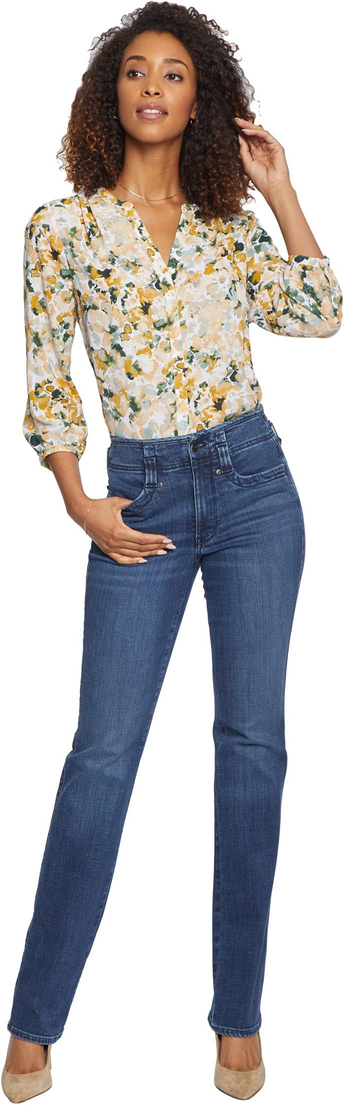 

Джинсы NYDJ High-Rise Marilyn Straight Jeans in Saybrook, цвет Saybrook