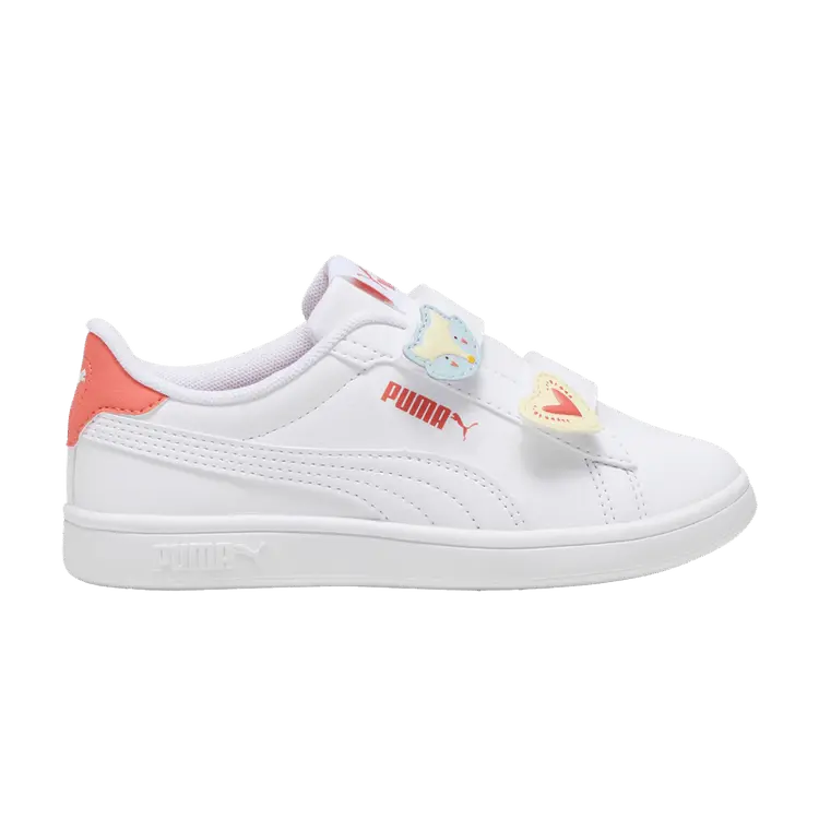 

Кроссовки Puma Smash 3.0 Badges V Little Kid 'White Salmon', белый