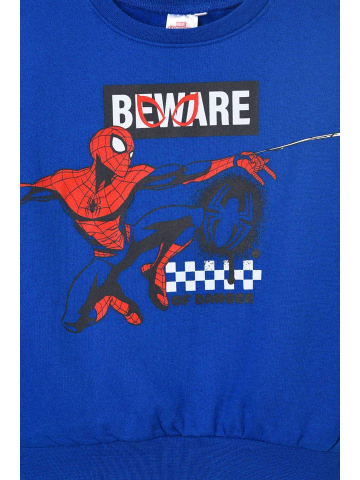 Свитшот с принтом Spiderman, синий — фото 2