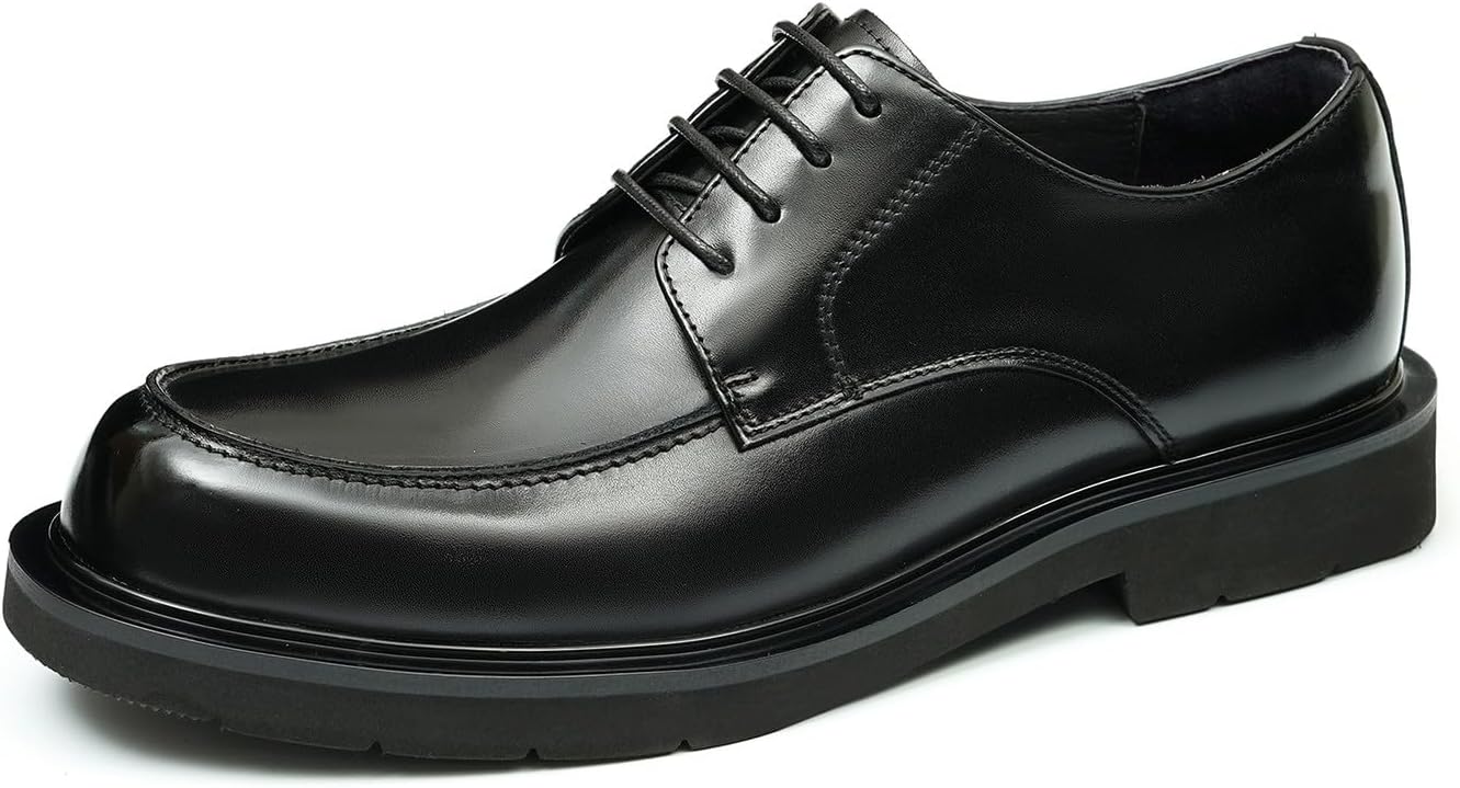 

Мужские туфли Santimon Oxfords для официального костюма, из натуральной кожи, с гладким носком, современного дизайна, для выпускного, вечера, смокинга, свадьбы, деловой и повседневной носки, легкие и удобные, черный