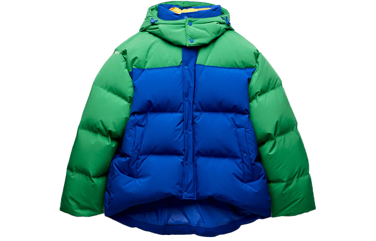 

ADER ERROR Пуховик Zara X X Zara унисекс разноцветный, Multicolor