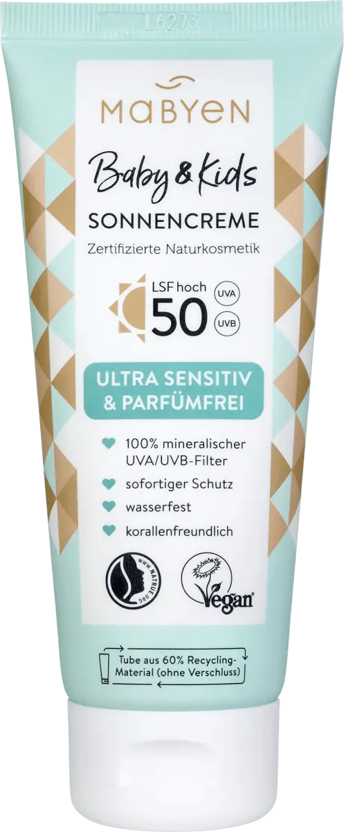

Солнцезащитный крем Baby Дети чувствительные SPF 50 100мл Mabyen