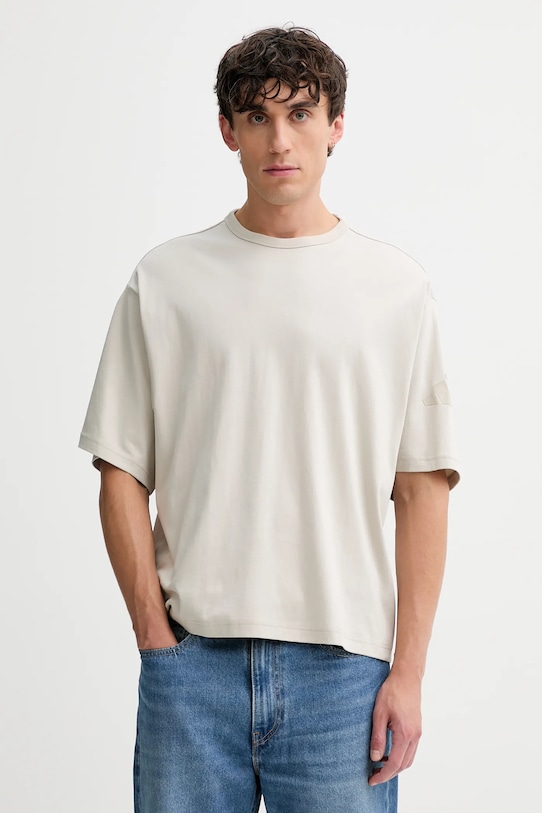 

Футболка из мягкого хлопка Lux Adidas, бежевый