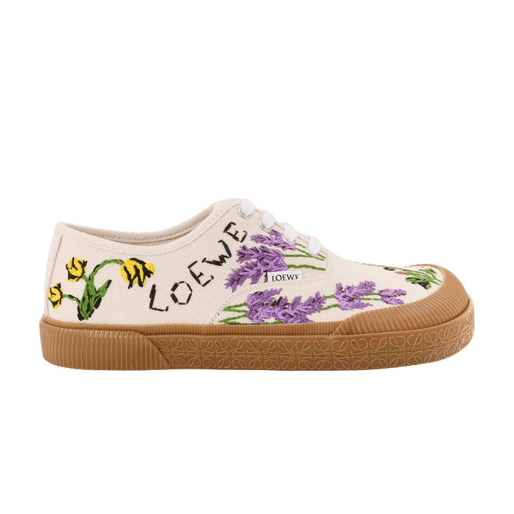 

Кроссовки Loewe Terra Vulca Lace-Up Sneaker 'Floral Embroidered', кремовый