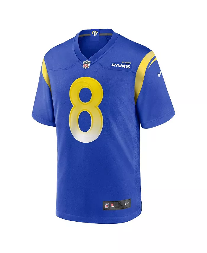 Мужская игровая футболка Jared Verse Royal Los Angeles Rams Player Game Jersey Nike — фото 3