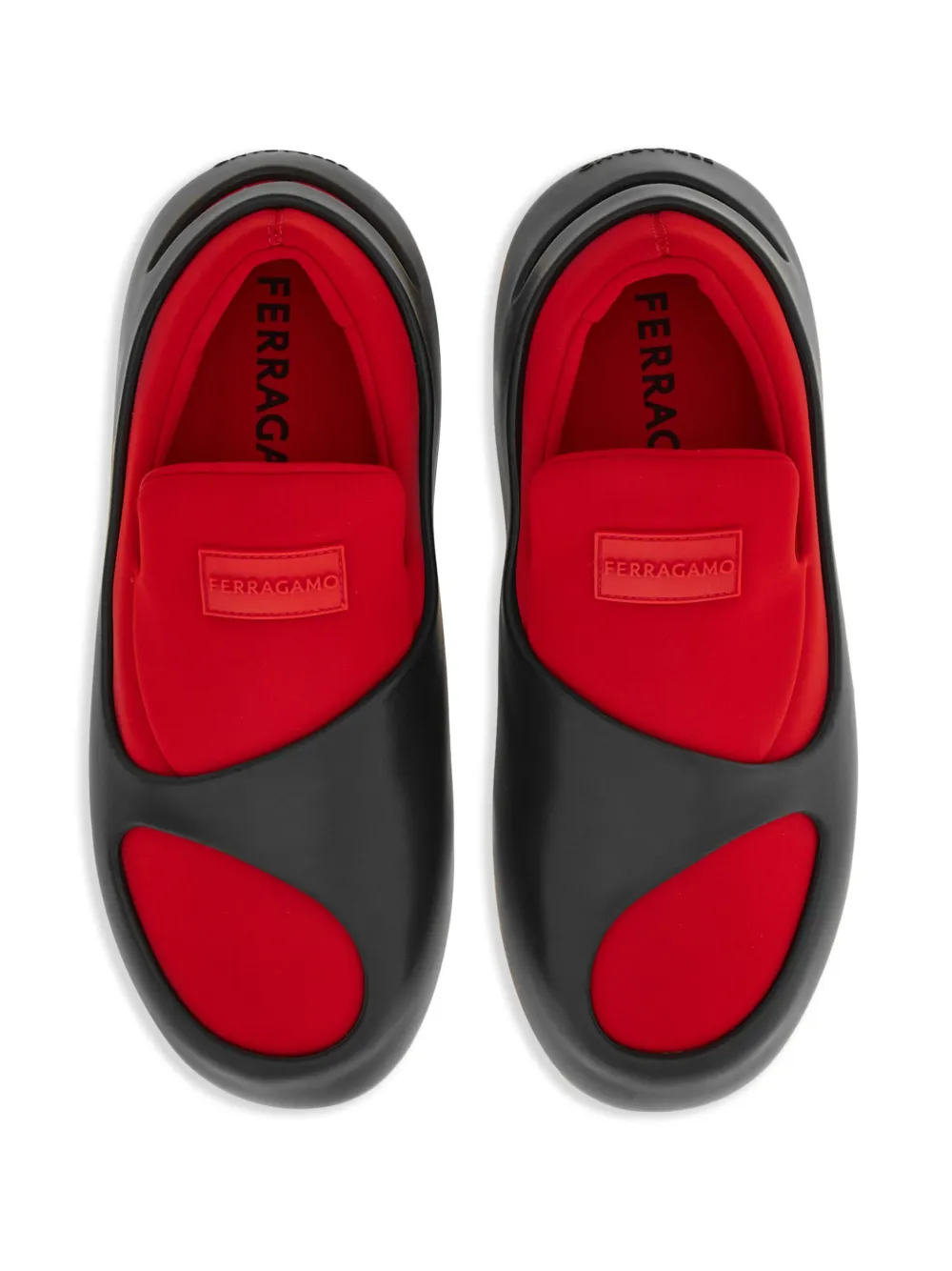 Кроссовки Hybrid с нашивкой-логотипом и вставками Ferragamo, красный — фото 4