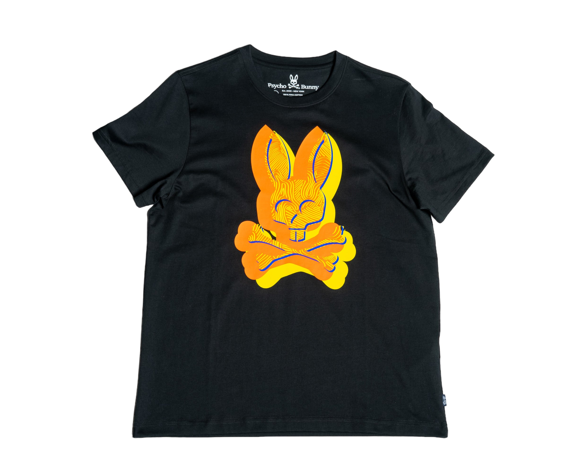 

Черная мужская футболка Psycho Bunny Nickolas с рисунком B6U820S1PC-BLK, черный