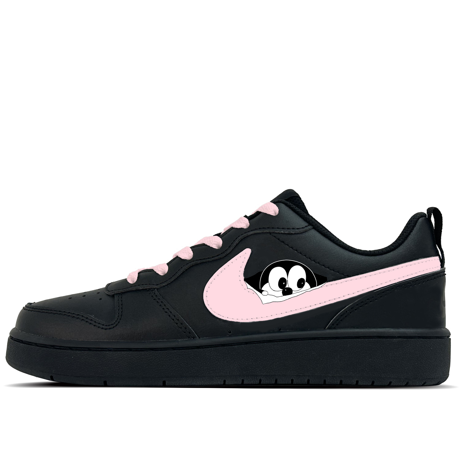 

Nike Кроссовки для скейтбординга Court Borough Abrasion Resistant Low top Kids' Black Pink для подростков