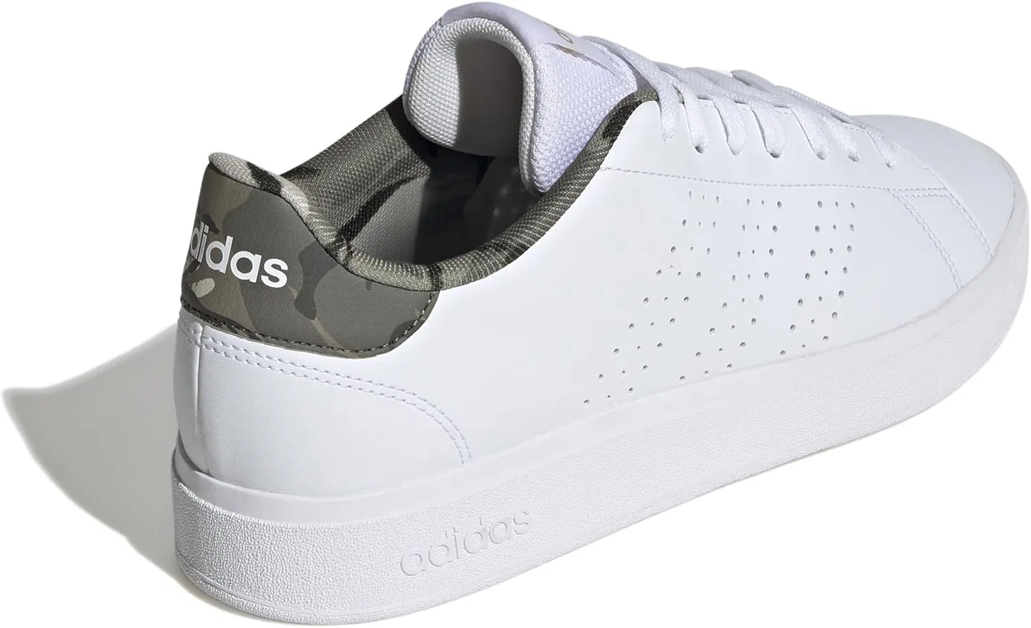 Кроссовки Adidas Unisex Advantage Base 2.0, Cloud White Cloud White Olive Strata — фото 4
