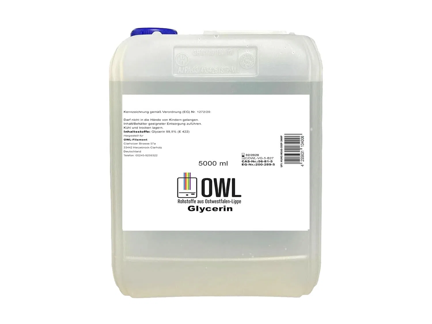 Растительный глицерин 99.5% чистый, 5 литров Antivir On