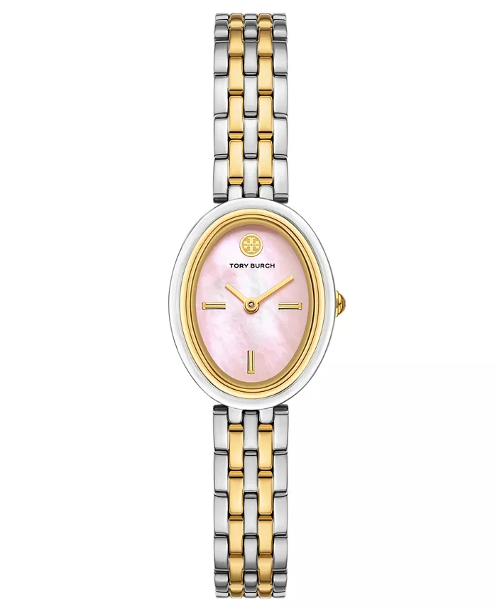

Женские часы The Oval с двухцветным браслетом из нержавеющей стали 28 мм Tory Burch